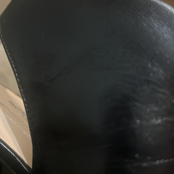 Brenda Zaro Peep Toe Heels black lather size 6 - Picture 10 of 12